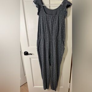 Cat & Jack Charcoal Jumpsuit with Heart Design Junior girls